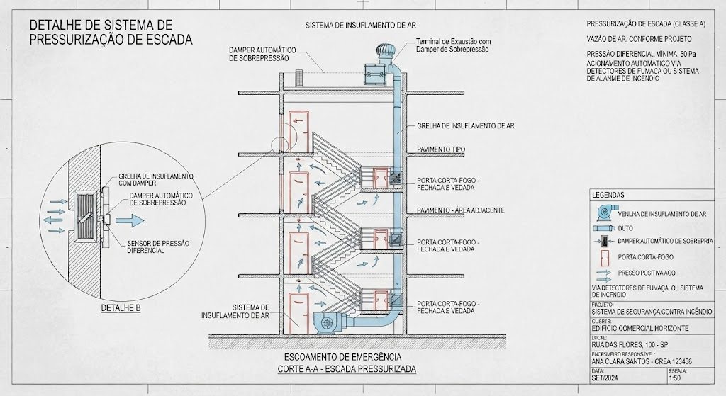 Pressurização de Escadas